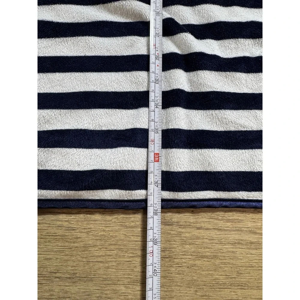 Child of Mine Carter's Blue Striped Whale Baby Boy Blanket Minky Dot 38 X 29